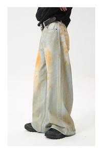 بنطلون جينز رجالي عالي الجودة بتصميم أمريكي عتيق مريح وواسع الساق مع تفاصيل متعددة الوظائف - Product Image 5