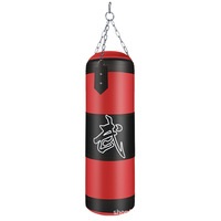 Sac de frappe en PU à suspendre, 100cm, 80cm, 60cm, rempli d'éponge, pour l'entraînement de boxe à domicile