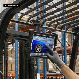 VINmounts 12.9" <b>Tablet</b> <b>Holder</b> Clamp Adjustable Length 10.63–12.48in Fixed Width up to 9.37in Universal Mount - Product Image 6