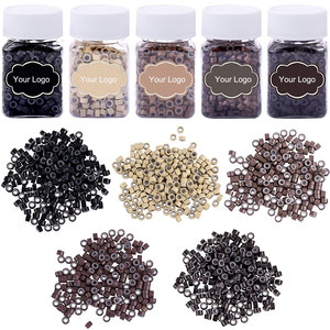 1000PCS phần mở rộng tóc <span class=keywords><strong>Micro</strong></span> Nhẫn Liên kết hạt 4.0mm 4.5mm 5.0mm Silicone Lót hạt cho phần mở rộng tóc người công cụ - Product Image 3