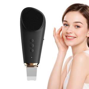 Brosse nettoyante en silicone 2-en-1 étanche IPX7 et spatule pour le visage, élimination des points noirs, nettoyage en profondeur et exfoliation - Product Image 1