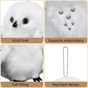 Llavero <span class=keywords><strong>de</strong></span> Peluche <span class=keywords><strong>de</strong></span> Búho Blanco Nevado <span class=keywords><strong>de</strong></span> 4.5 Pulgadas, Recuerdos para Fiestas, Regalo, Decoraciones <span class=keywords><strong>de</strong></span> Cumpleaños, <span class=keywords><strong>Animales</strong></span> <span class=keywords><strong>de</strong></span> Peluche para Mochilas Infantiles - Product Image 3