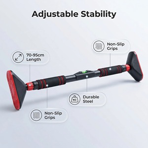 Barra de dominadas multifuncional para <span class=keywords><strong>puerta</strong></span>, barra horizontal para fitness, altura ajustable, instalación sin tornillos para uso doméstico - Product Image 5