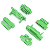 5 ensembles de borniers traversants sans soudure de type enfichable 3,81 mm 2P/3P/4P/5P/6P/8P/10P/12P/16P, fixation par bride sur panneau, 8A 300V