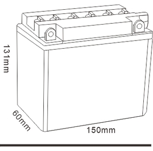 Bateria de Alta Qualidade 12N7B-3A 12V 7AH Seca Carregada para Motocicletas Comuns - Product Image 2