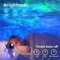 Lámpara de Noche con Proyección de Estrellas y Galaxia, Lámpara de Escritorio con Diseño de Astronauta y Luna, Lámpara de Proyección de Aurora para Dormitorio, Novedad 2025