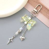 Colgante para Teléfono Kpop Bow Lucky Star, Estilo Y2K, Accesorios para Llavero, Correa para Teléfono, Cámara, Estuche para Auriculares