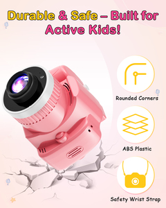 Appareil photo numérique pour enfants avec projecteur, caméscope vidéo HD 1080P, jouet avec écran IPS de 24 pouces, résistant aux chutes, carte 32 Go, rechargeable par USB C - Product Image 6