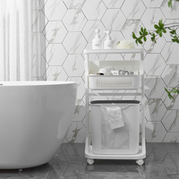 Panier à linge multifonction vintage en plastique avec poignée de transport, pliable, étanche et durable, pour vêtements sales
