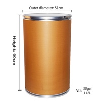 Fût de transport en papier kraft brun de 30 gallons