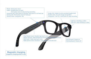 スマートグラス ウェアラブルヘッドセット 撮影カメラ付き BTオーディオ通話 AI写真認識 音声録音 - Product Image 5