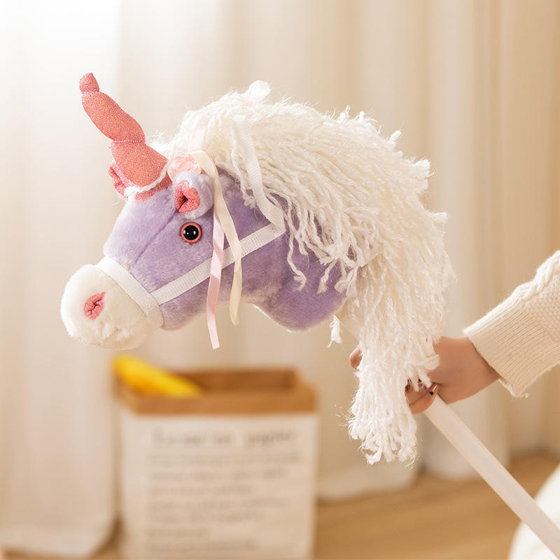 80cm - purple unicorn big horse head