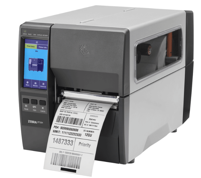 New Original Zebra ZT231 203DPI or 300DPI 4 Inch Industrial Label Barcode Thermal Transfer Printer