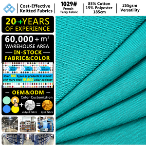 Tessuto in Spugna Francese <span class=keywords><strong>Siro</strong></span> Spun Cotton 255gsm Bio-Polishing 85% Cotone 15% Poliestere, Tessuto Liscio e Confortevole per Felpe e Hoodie - Product Image 1