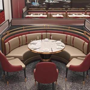 Moderno estilo tailandés cadena <span class=keywords><strong>restaurante</strong></span> Luz de lujo olla caliente Mesa Silla de acero inoxidable pantalla curvada sofá cabina barbacoa Mesa <span class=keywords><strong>casa</strong></span> de té - Product Image 4