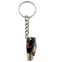 Couteau de poche pliable miniature en acier inoxydable pour l'extérieur, style dessin animé, manche en bois, couteau tactique de défense personnelle, camping