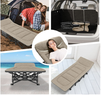 Lit Pliant DrunkenXp Premium avec Matelas en Mousse à Mémoire de Forme Luxueuse, Parfait pour Invités ou Camping
