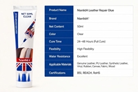 Adhésif Cuir Nianlida 50ml – Adhérence Forte, Résistant aux Déchirures pour Sièges Auto, Sangles, Vestes et Réparation du Cuir – Longue Durée de Fixation