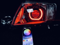 VAHID 5D Crystal Angel Eyes I6-U DRL Luces de Circulación Diurna WRGB LED Halo Ring LED  Modificación de Faros Controlados por APP