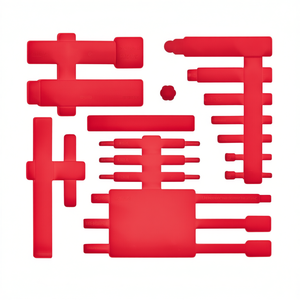 <b>Makeup</b> Sponge Set Red Professional Cosmetic Applicator <b>Tools</b> For Face Foundation Blending - Product Image 2