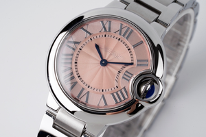 Reloj Mecánico Automático Elegante y Moderno con Esfera Rosa Grabada, Correa de Acero Inoxidable, Resistente al Agua para Uso Diario - Product Image 3