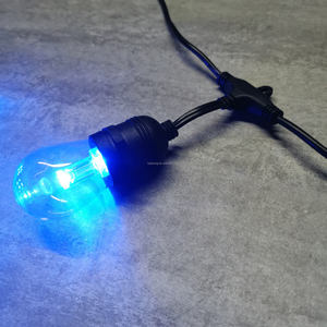 48 pies 15 bombillas E27 Edison bombilla Strins RGB luces de enchufe al aire libre impermeable S14 Cadena de luces LED - Product Image 5