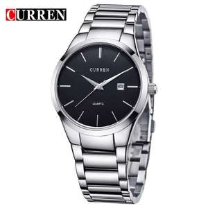 นาฬิกาข้อมือควอตซ์ผู้ชาย CURREN 8106 ขายดี ตัวเรือนสแตนเลส แสดงวันที่อัตโนมัติ แบบอนาล็อก คลาสสิก ธุรกิจ ของแท้ สำหรับ Montre Relojes - Product Image 3