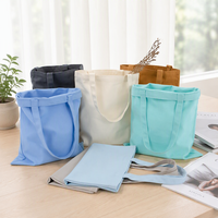 Sac fourre-tout en toile de coton régénérée vierge, personnalisable avec logo, pour la vente en gros, le shopping, la publicité et la promotion