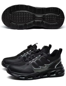 Zapatos DE SEGURIDAD unisex con punta de composite antideslizante, transpirable, resistente al desgaste, suela de goma, entresuela antiperforación con cordones, uso de fábrica - Product Image 5