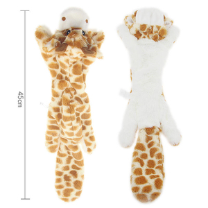 Realistic Squeaky Sound <b>Plush</b> Pet Toy BB-Call Tiger/Zebra/Giraffe Design No Stuffing for Dogs and <b>Cats</b> Cartoon Style - Product Image 4