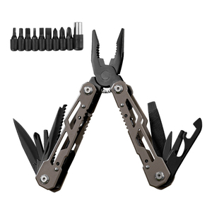 Multiherramienta plegable EDC de acero inoxidable portátil para exteriores, cuchillo de supervivencia de emergencia para acampar, alicates de corte DIY - Product Image 1