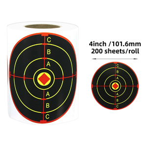 Dericsson Rollo de 200 Hojas de 4 Pulgadas, Adhesivos Fluorescentes Amarillos para Tiro al Blanco, Logotipo Personalizado Disponible - Product Image 4