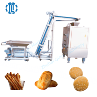 Équipement de fabrication de hamburgers, hot-dogs et pizzas avec un volume de trémie de 200 kg, coupe-pâte et machine de levage, élévateur de division de la pâte