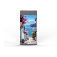 Affichage numérique LCD double face haute luminosité 700 nits pour vitrine intérieure, signalisation numérique pour centre commercial, publicité de détail