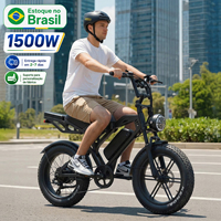 ZUMI Brazil Stock Vélo Électrique Fatbike Rétro 20 pouces avec Moteur Arrière à Suspension Intégrale 1000W pour Hommes, Vente en Gros, Usine OEM ODM
