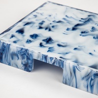 Nouveau produit de luxe : Plateau de rangement en acrylique à motif dégradé, plateau alimentaire classique haut de gamme, organisateur de parfums personnalisable