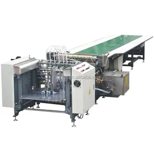 High Quality Supplier Automatic Gluing Machine With Front Feeding By Feeder For Gift Box Rigid Box Hardcover