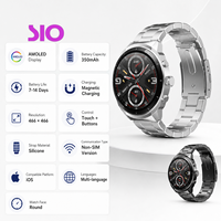 Reloj Inteligente con Resolución de 466*466, Monitor de Frecuencia Cardíaca, Presión Arterial, Oxígeno en Sangre, Monitor de Sueño, Reloj Inteligente de Fitness con Batería de 350 mAh