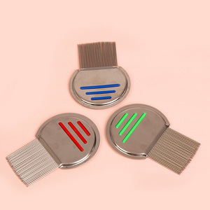 Peigne professionnel en acier inoxydable pour animaux de compagnie, élimine efficacement les <span class=keywords><strong>poux</strong></span> et les lentes, brosse à poils pour toilettage canin - Product Image 2