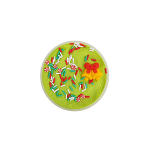 Slime de mantequilla vendible DIY campana de Navidad limo verde lindo estilo bowknot campana y copos de nieve en la parte superior - Product Image 4