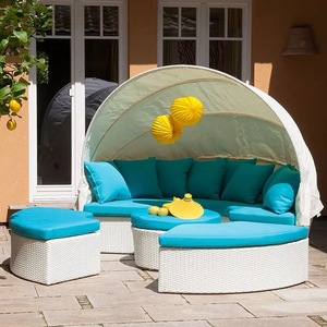 Resort Daybed Outdoor Garden Villa Luxury Beach Sunbed Outdoor Aluminum Double Sun Lounger <b>Pool</b> <b>Square</b> Outdoor Garden Lounge - Product Image 3