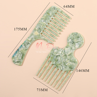 Peigne Afro MiDairy à Dents Larges de 4 mm, Brosse à Cheveux Bouclés, Peigne Fourche, Outil de Coiffage en Forme de Poing, Peigne Personnalisé 890153