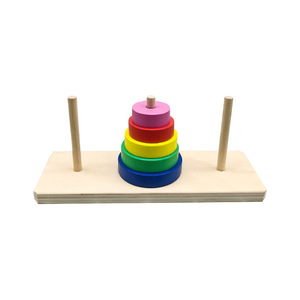 Juego de apilar torres de madera de haya unisex DIY, juguete educativo popular para niños de 2 a 4 años, mejora la creatividad - Product Image 4
