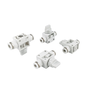 Válvula de acoplamiento rápido neumática blanca HVFF4 6 8 10, manual, de encendido/apagado, para sistemas neumáticos - Product Image 1