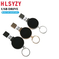 Memoria USB con Logotipo LED de Alto Rendimiento al por Mayor, Memoria USB Metálica con Iluminación Integrada y Llavero, Pedido al por Mayor para Negocios Globales
