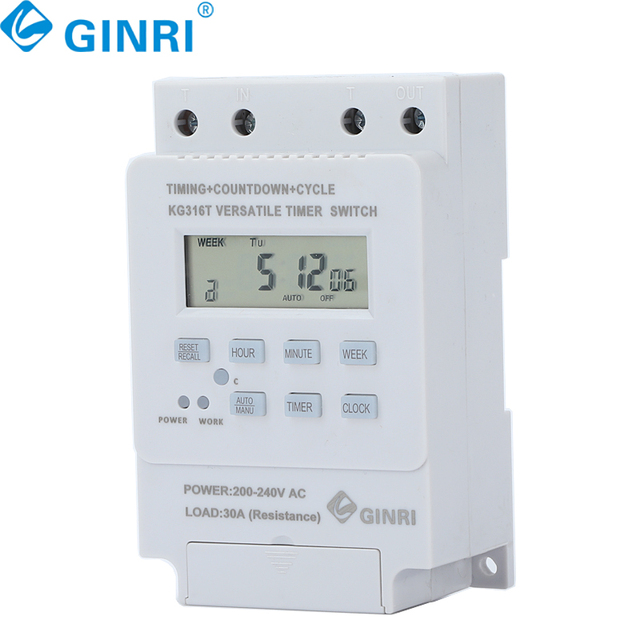 KG316T 220V Timing Switch Time Control Switch Microcomputer Automatic Street Lamp Billboard Time Controller