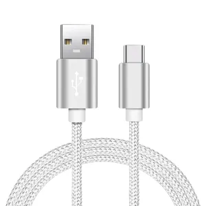 Usb Phone Charger Cable Custom 3ft 6ft 10ft Fast Charging Charger Data Cables Nylon Braided USB Cable Type C Cable For Samsung Mobile Phones