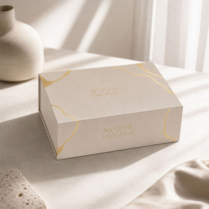 <span class=keywords><strong>Caja</strong></span> Rígida Magnética Personalizada de Una Pieza con Estampado en Caliente Dorado Fluido para Empaque de Regalos de Lujo - Product Image 2