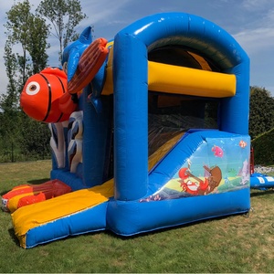 Maison gonflable commerciale pour enfants en PVC videur gonflable de château plein d'entrain sautant <span class=keywords><strong>Seaworld</strong></span> de 13x13 pieds avec toboggan - Product Image 2