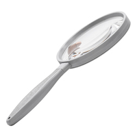Handheld Magnifier 130 Mm Glass Lens 10x And 1.75x Magnification For Reading Science Experiments Seniors Students